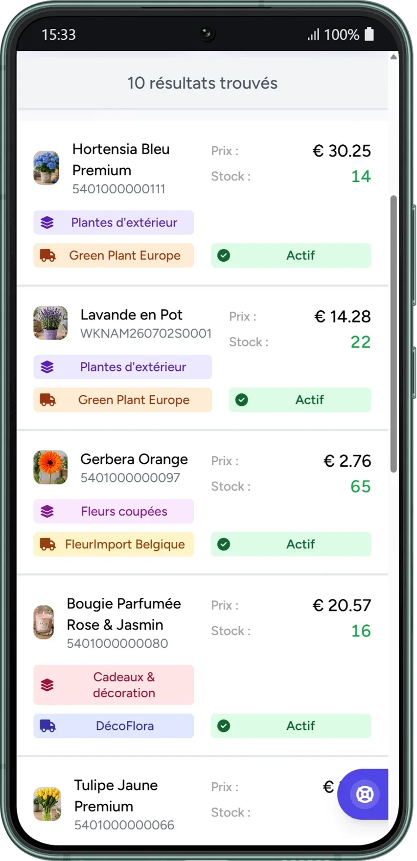 WePOS sur mobile